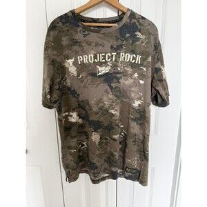 Under Armour Project Rock Veterans Day Short Sleeve Shirt Men's XL Camo